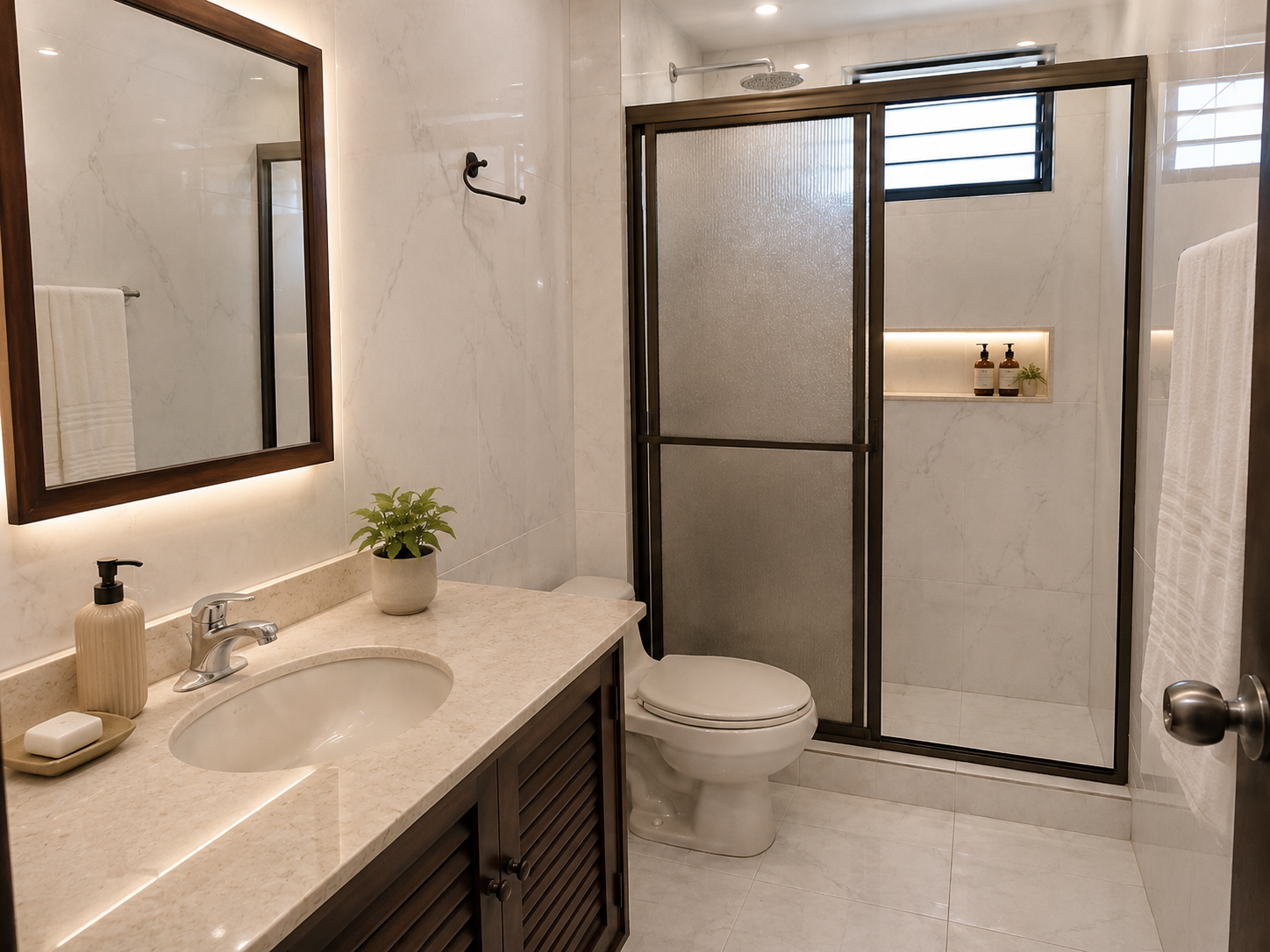 Después - Baño con Paneles UV